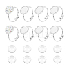 DIY Blank Dome 304 Stainless Steel Open Cuff Ring Making Kits DIY-UN0055-80-1