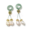 Natural Green Aventurine Donut Pendants SSHEL-R050-05G-2