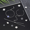 DIY Blank Dome Flat Round Link Bracelet Making Kit DIY-UN0004-54-2