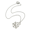Tarnish Resistant 304 Stainless Steel Macrame Pouch Braided Gemstone Holder Pendant Necklace Making NJEW-TA00097-02-1