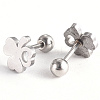Tarnish Resistant 201 Stainless Steel Barbell Cartilage Earrings EJEW-R147-19-3