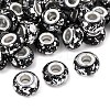 Opaque Resin Rondelle European Beads RESI-Z046-03E-1