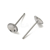 Tarnish Resistant 304 Stainless Steel Post Stud Earring Findings STAS-R063-50-2