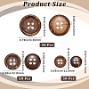 150Pcs 3 Styles 4-Hole Coconut Buttons DIY-CY0001-48-2