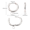 201 Stainless Steel Huggie Hoop Earring Findings LS-STAS-P283-01D-S-4