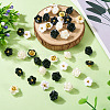 40Pcs 2 Styles 1-Hole ABS Plastic Buttons BUTT-TA0001-32-6
