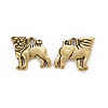 Tibetan Style Alloy Puppy Pendants TIBEP-A100654-G-LF-2