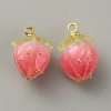 Opaque Acrylic Charms LS-MACR-WH0007-80F-1