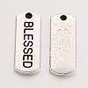 Tibetan Style Alloy Rectangle with Word Blessed Pendants LS-TIBEP-Q043-060-RS-2
