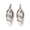 Natural Quartz Crystal Pointed Pendants G-C051-01C-2