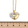 Brass Bowknot Heart Pendant Necklaces LS-NJEW-K280-06G-01-3