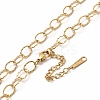 Ion Plating(IP) 304 Stainless Steel Rolo Chain Necklace for Women NJEW-E081-08G-2
