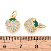 Brass Micro Pave Cubic Zirconia Charms KK-N265-13G-3