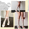 Polyester Bowknot Lace Socks AJEW-WH20080-19A-4