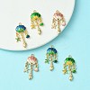 6Pcs 3 Colors Alloy Enamel Pendants ENAM-YW0003-79-1