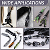 200Pcs Spray Printed Opaque Acrylic European Beads SACR-UN0001-07-5