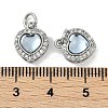 Brass Micro Pave Cubic Zirconia Charms KK-P283-03P-3