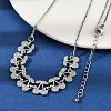 Brass Micro Pave Clear Cubic Zirconia Fruit Bib Necklaces NJEW-F342-01B-P-3
