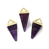 Natural Amethyst Pendants G-A222-02G-03-1