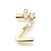 Brass Micro Pave Cubic Zirconia Pendants KK-M310-01G-26-1