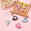 10Pcs 10 Colors Spray Painted Eco-Friendly Alloy Lobster Claw Clasps FIND-YW0002-26-5