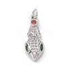 Brass Micro Pave Cubic Zirconia Pendants KK-P224-04P-1