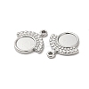 Non-Tarnish 304 Stainless Steel Pendant Cabochon Settings LS-STAS-H214-26P-2