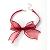 Gauze Bowknot Fabric Choker Necklaces for Women FS-WG3C129-01-2