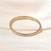 304 Stainless Steel Plain Band Rings STAS-I160-F03-G-2