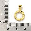 Rack Plating Brass Micro Pave Cubic Zirconia Pendants KK-C074-04G-01-3