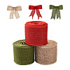 3 Rolls 3 Colors Polyester Imitation Linen Wrapping Ribbon OCOR-YS0001-02A-1