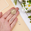 2Pcs Platinum Plated 925 Sterling Silver Rhinestone Twister Clasps STER-DC0001-78-3