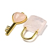 Natural Rose Quartz Pendants G-H308-07G-01-2