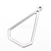 Tarnish Resistant 304 Stainless Steel Open Pendants STAS-P051-13-2