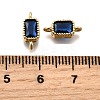 Real 18K Gold Plated Brass Micro Pave Cubic Zirconia Links Connectors ZIRC-L100-009G-01-3