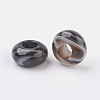 Natural Striped Agate/Banded Agate European Beads X-G-G740-12x6mm-23-2
