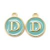 Golden Plated Alloy Enamel Charms ENAM-S118-05D-1