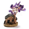 Resin & Natural Amethyst Model Ornament DJEW-Z001-01F-3