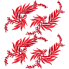 Gorgecraft 4Pcs 2 Style Leaf Computerized Embroidery Cloth Iron on/Sew on Patches DIY-GF0008-58C-1