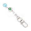 Flower Acrylic & Dyed Natural Jade Beads Pendant Decorations HJEW-JM02884-4
