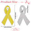 12Pcs October Breast Cancer Pink Awareness Ribbon Enamel Brooches JEWB-GF0001-41A-2