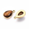 Natural Tiger Eye Teardrop Pendants STAS-N109-210B-G-2