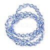 Electroplate Transparent Glass Beads Strands GL-CBA7A17-02A-09-4