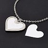 Sublimation Blank Aluminum Pendant Necklace LS-NJEW-E020-02P-03-5