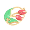 304 Stainless Steel Enamel Pendants STAS-G388-02G-02-2