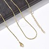 1.2MM 304 Stainless Steel Boston Link Chain Necklaces NJEW-D328-01G-04-4