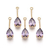 Transparent Glass Pendants GLAA-R212-13C-1