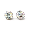 Polymer Clay Rhinestone Beads RB-H284-6MM-AB-2