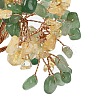 Natural Yellow Quartz & Green Aventurine Chips Tree Decorations DJEW-M012-03A-3