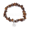 12Pcs Natural & Synthetic Gemstone Chip Beaded Stretch Bracelets BJEW-JB11133-6